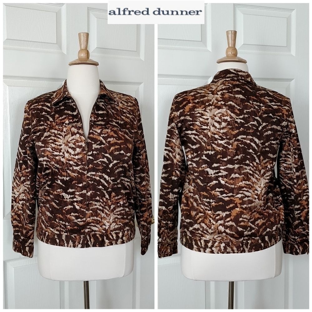 Alfred Dunner bomber style zip front jacket